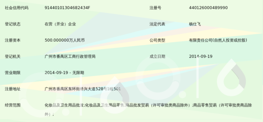 广州亿面缘化妆品